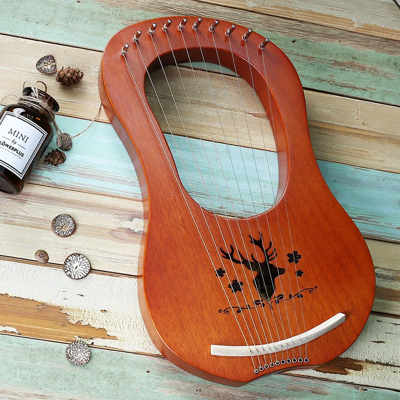 

Hooqu Lyre Harp 10 Strings Lyra Harp Musical Instruments