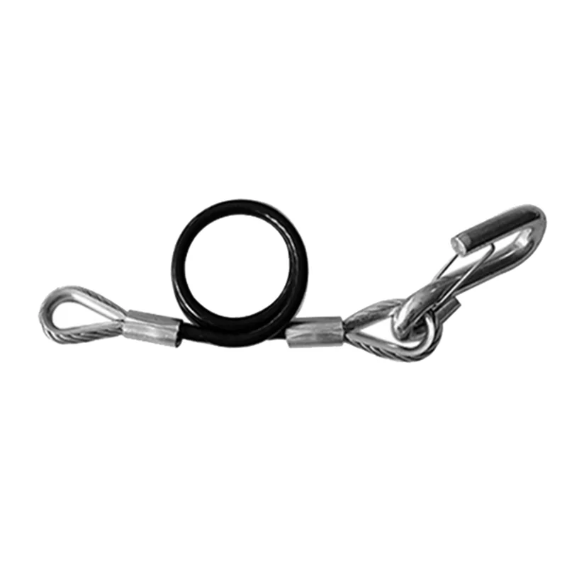 A99F-Trailer Safety Towing Cable With S Hook 3500Lbs Load Bearing 70CM Maximum Extension Length Spring Towing Rope For RV
