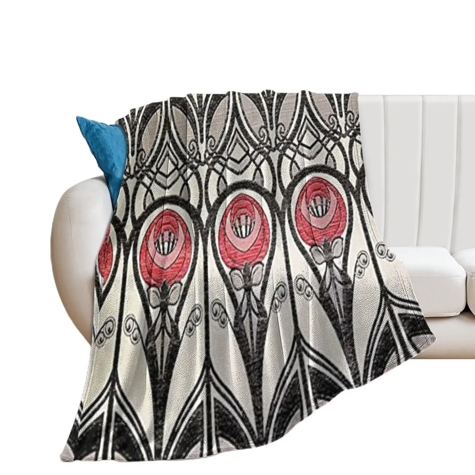 

Charles Rennie Mackintosh design Throw Blanket Shaggy sofa bed Blankets