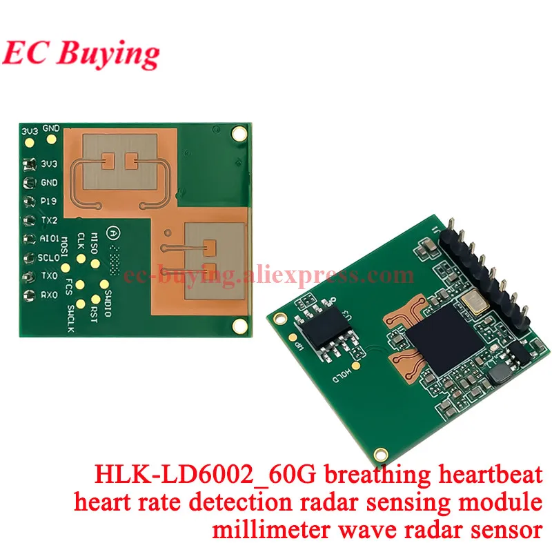 60GHz HLK-LD6002 LD6002B LD6002C 60G FMCW Radarsensormodule Menselijk ademhalingsalarm Hartslagdetectie Valdetectie