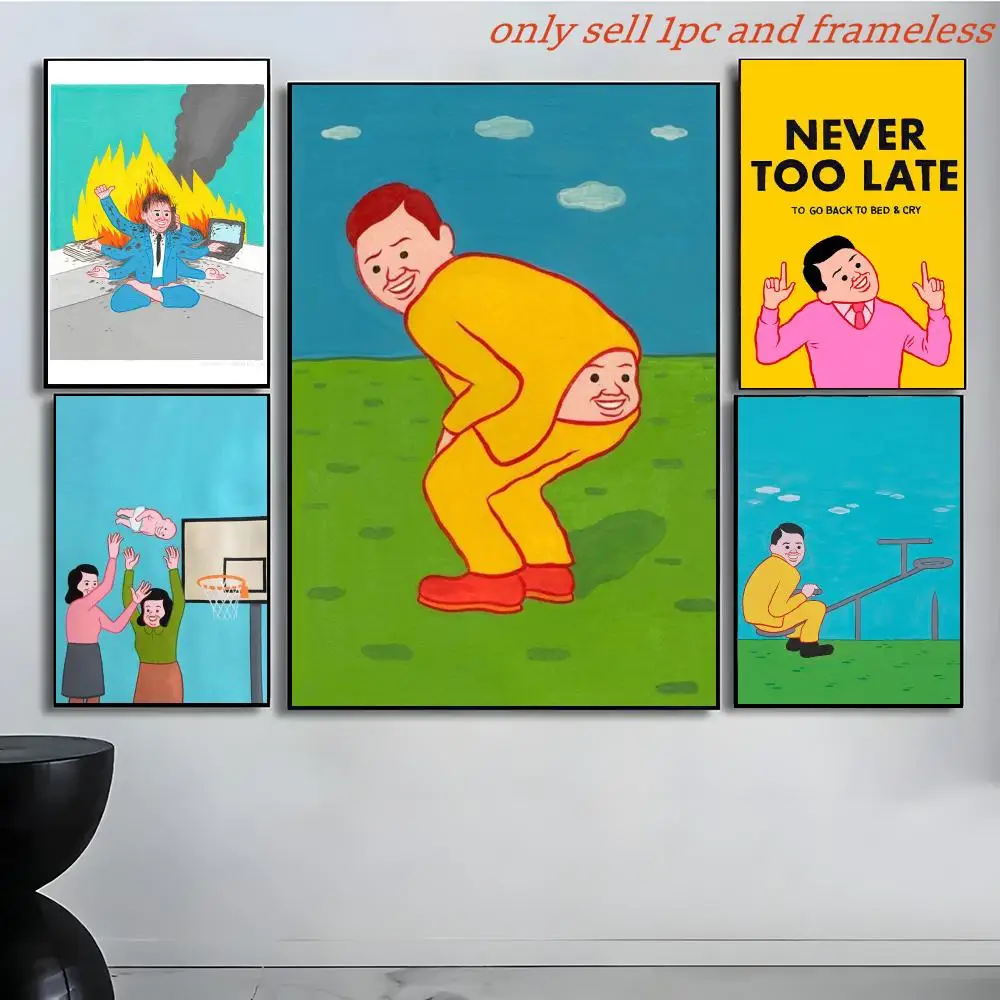 Classic Funny Poster Art J-Joan CornellaS Funny Poster Poster painting with prints Home bedroom living room decoration gift