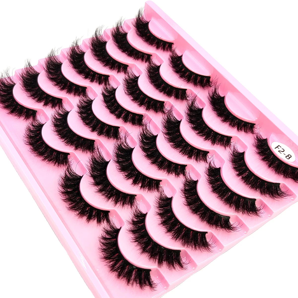 HBZGTLAD 14 Double Natural Appearance False Eyelash Thick and Fluffy Artificial Mink Eyelash Like Black Extended Cat Eyelash