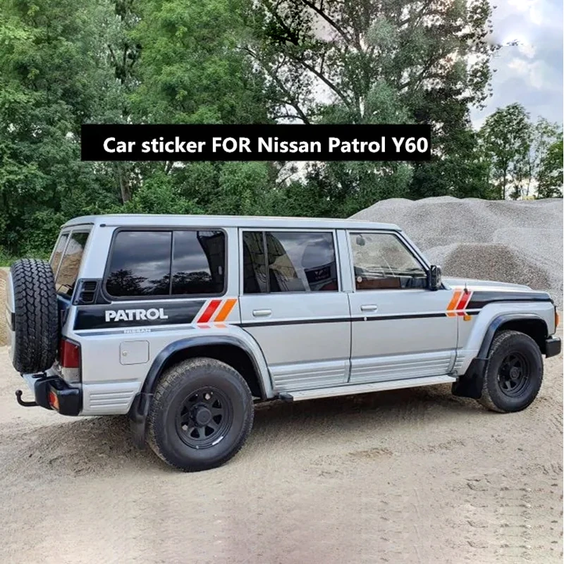

Car stickers FOR Nissan Patrol Y60 Appearance Accessories Waistline Pattern Decorative Color Stripes Sticker