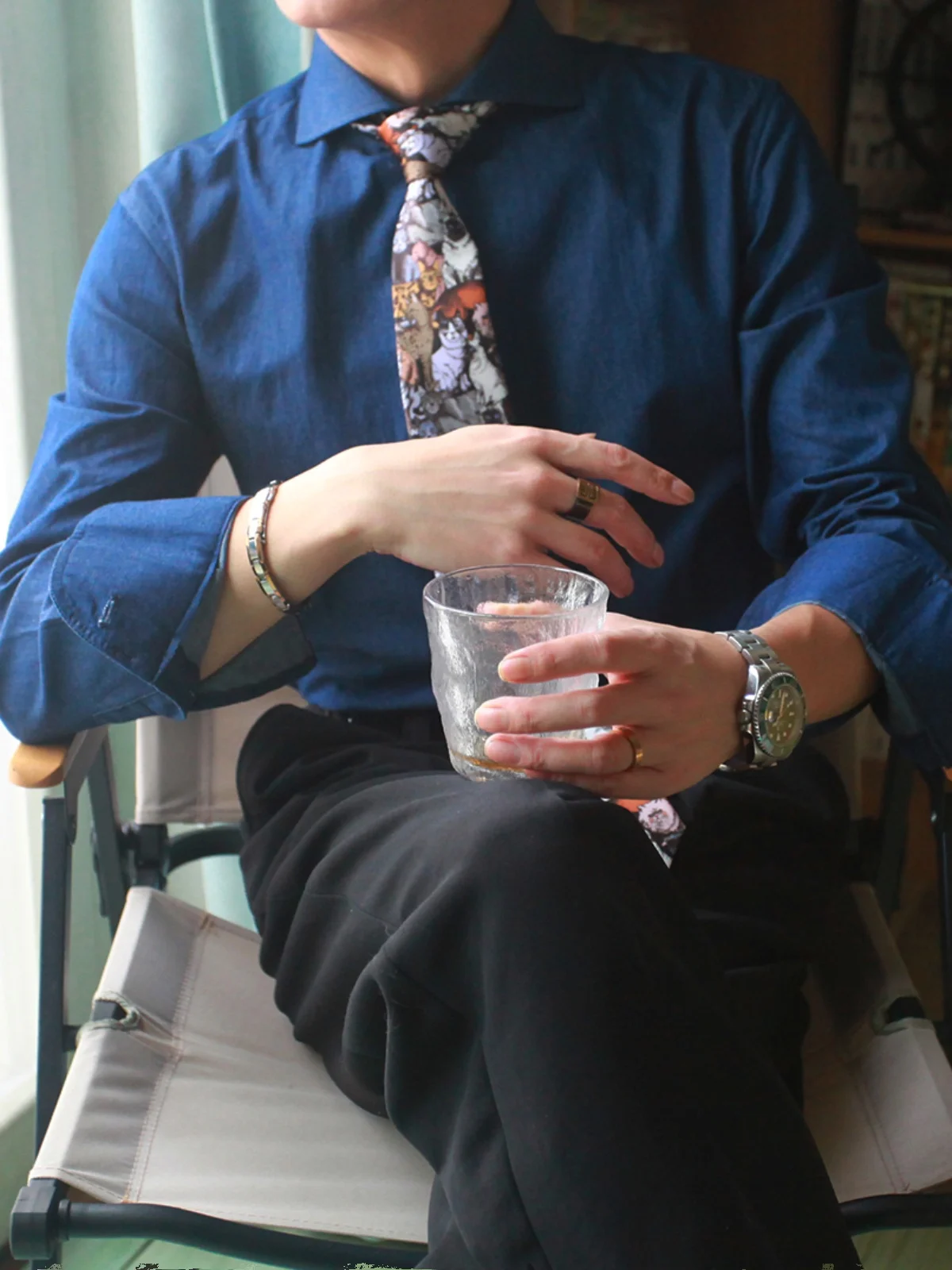 

Классическая мужская джинсовая рубашка с отложным воротником в британском стиле, не требующая глажки, устойчивая к сминанию, с длинным рукавом, высокого качества