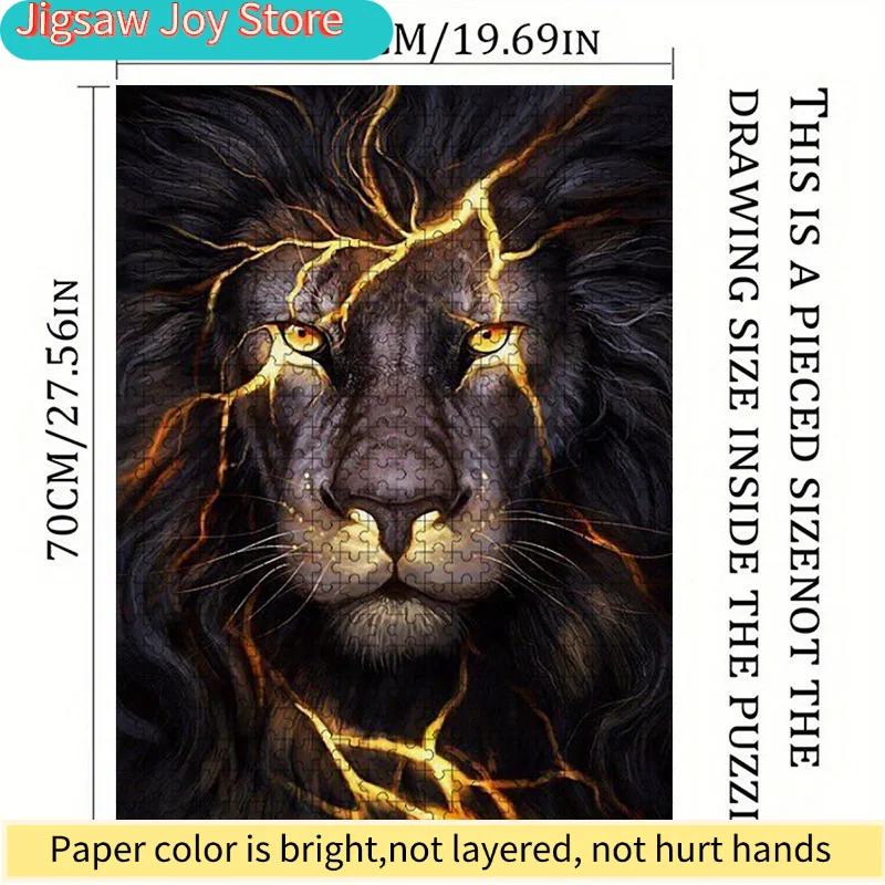 Puzzle 1000 elementów, Motyw Króla Lwów, Klasyczne postacie, Zabawa dla dorosłych i rodziny, Relaksujący układanka. |   Idealne na urodziny, Boże Narodzenie