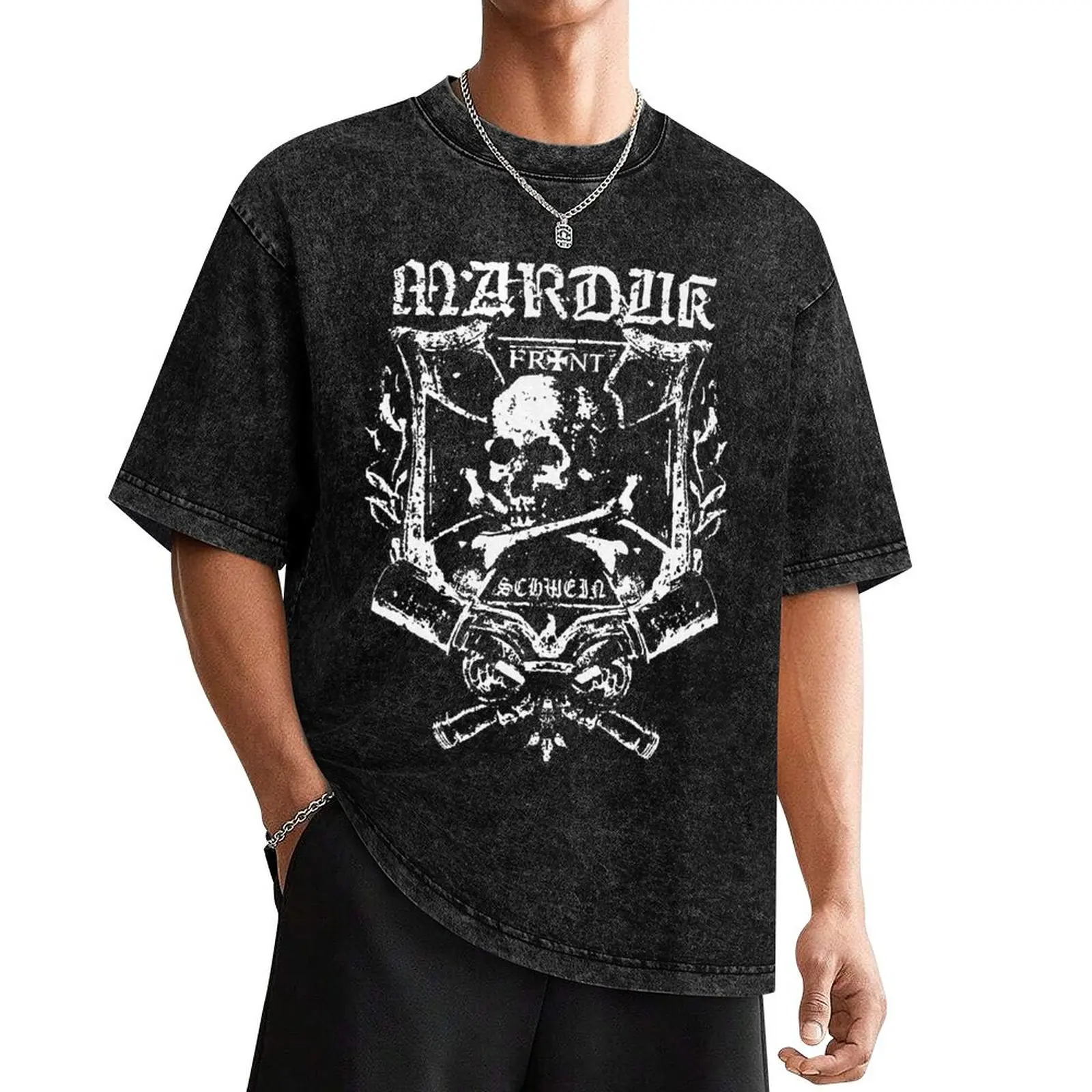 

Marduk Logo For Fans T-Shirt animal prinfor boys oversized t shirt Men's cotton t-shirt