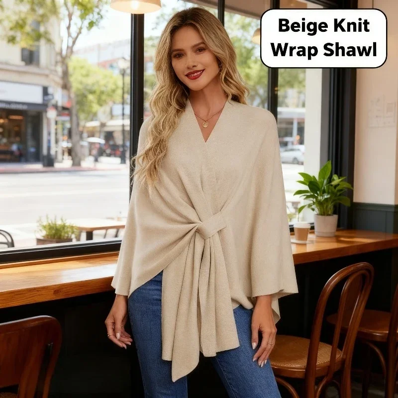 

Женский элегантный цельный однотонный топ с мягкой шалью 2025 года