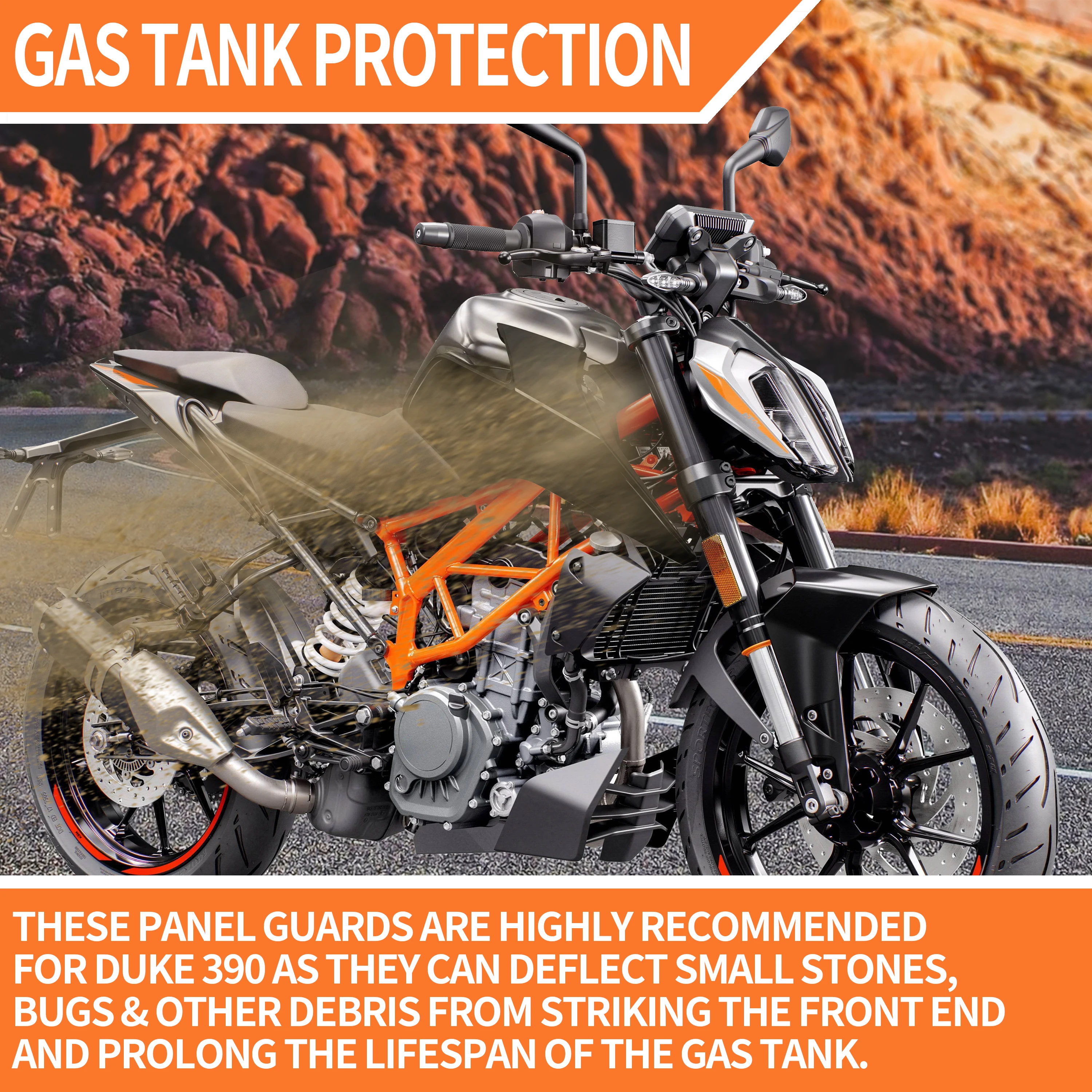 ل Duke 390 2019 خزان الوقود لوحة جانبية هدية القلنسوة دراجة نارية الملحقات ل KTM Duke 125 390 2017-2023 Duke 200 2020-2023 #4