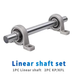 1PC Optical Axis Linear Rail Shaft OD8/10/12/15/16/17/20mm 2PC KP/KPL Bore Ball Bearing Pillow Block Mounted Support Zinc Alloy