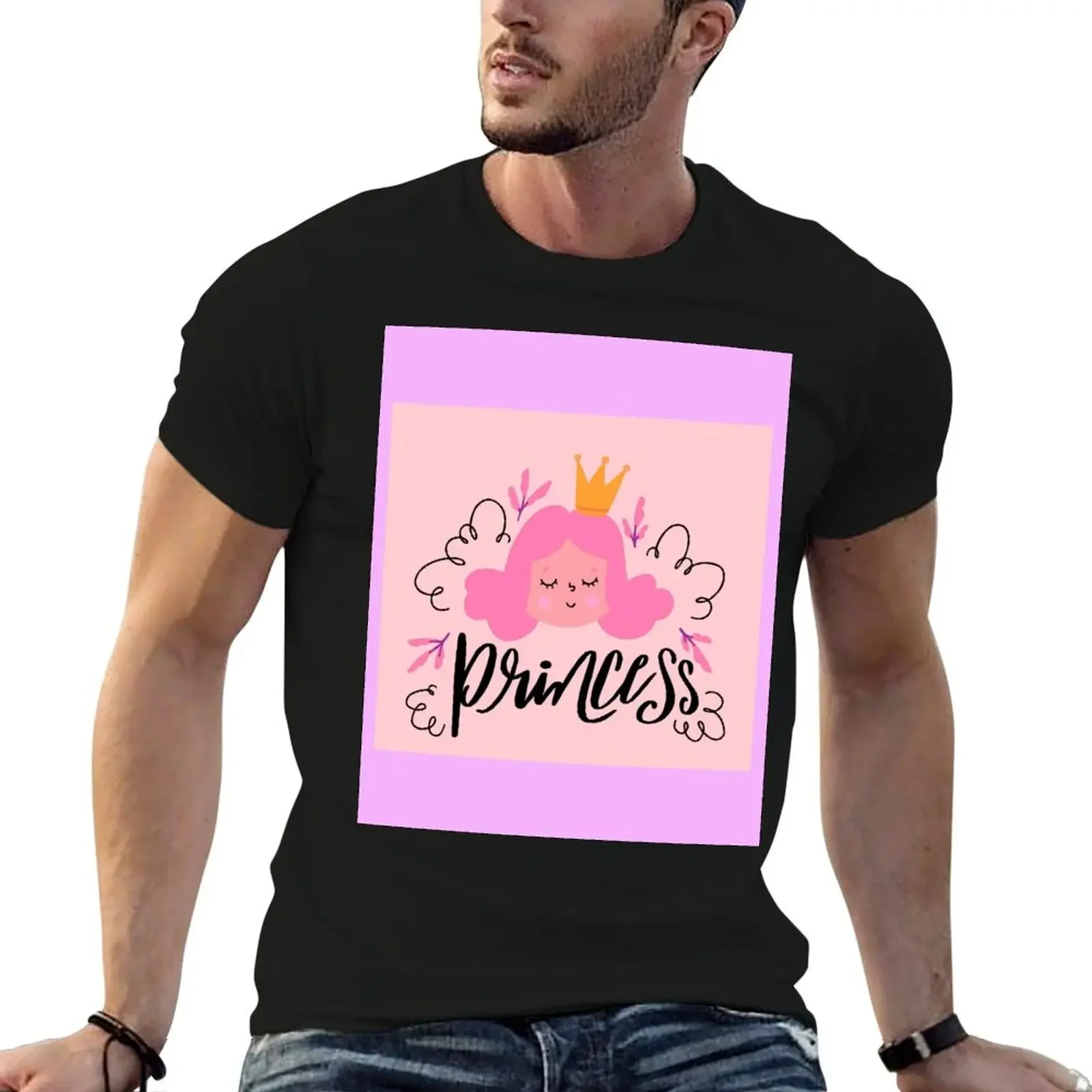 very cute smiling princess T-Shirt basketball graphic tees oversized graphic tee mens t shirts casual stylish