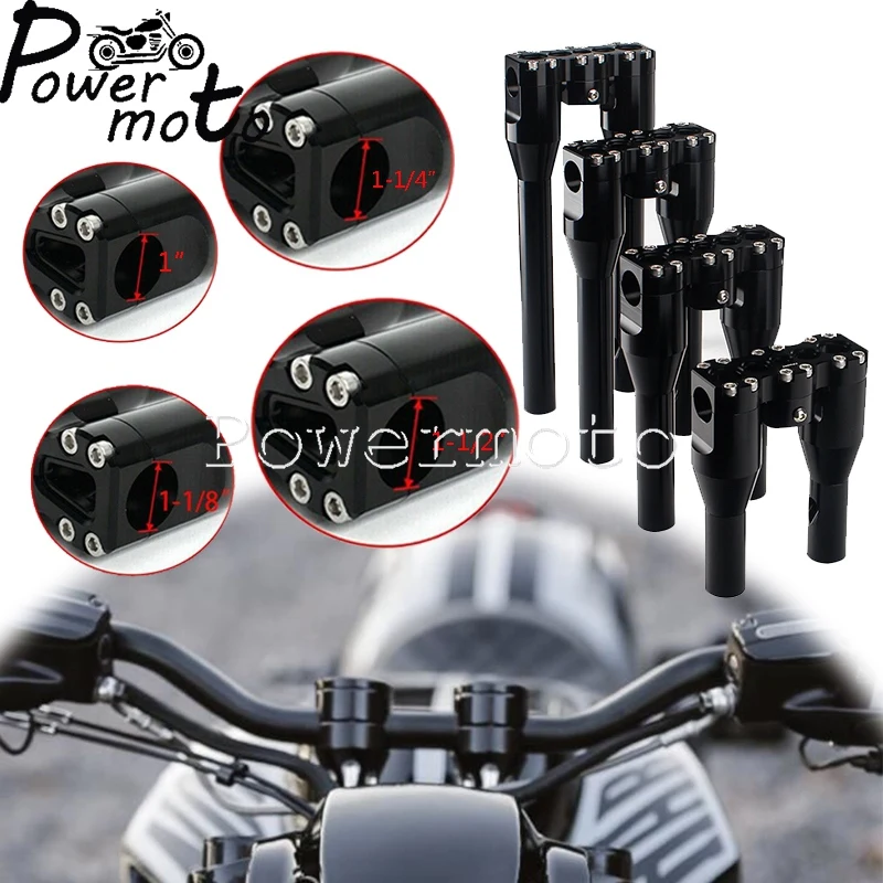 Straight Rise Style Handlebar Risers Kit 1