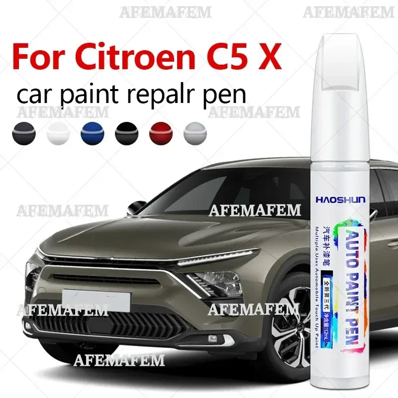 Car Paint Repair Pen Touch Up Scratch Remover DIY Auto Accessories Black White Grey Red Blue For Citroen C5 X  2022-2025 EMP2