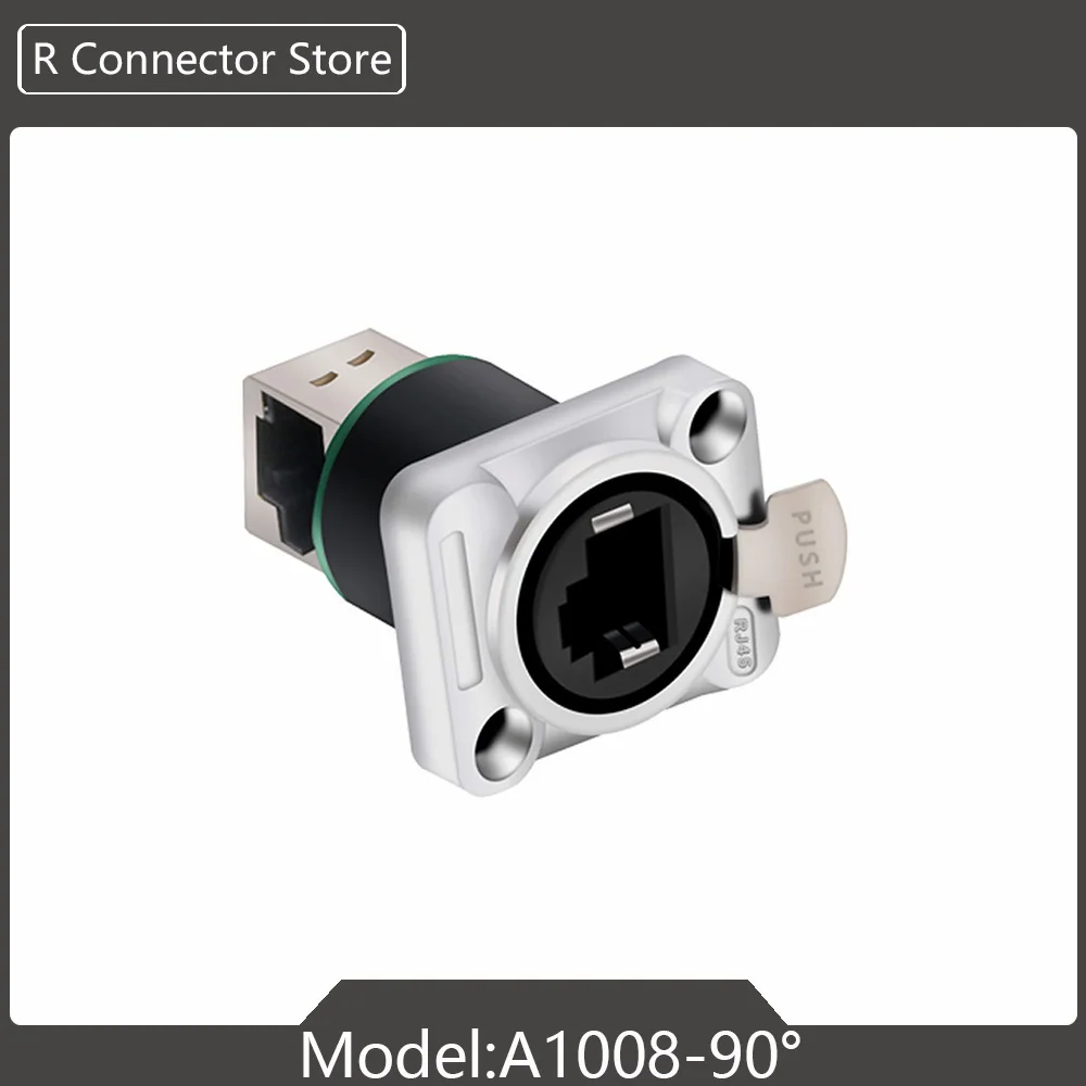1PC RJ45 Shield Netwerkconnector 8p8c Vrouwelijke Paneelmontage Sockets RJ45 Ethernet Connector, Normale en Rechte Hoekstijlen voor opties