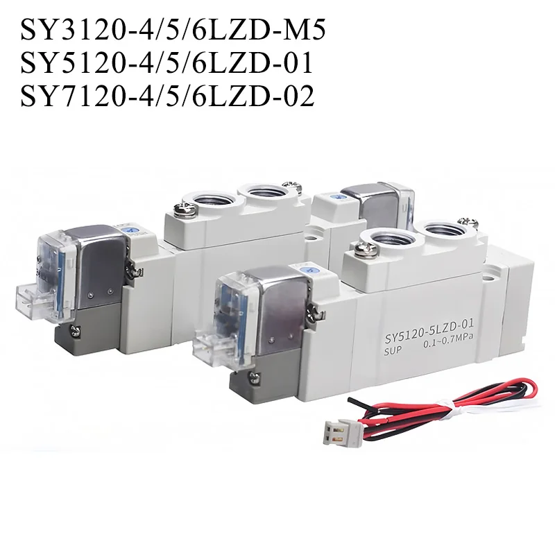 SY3120 SY5120 SY7120 SY Series Solenoid Valve 5 Port SY3120-4/5/6LZD-M5 SY5120-4/5/6LZD-01 SY7120-4/5/6LZD-02 Normal Close