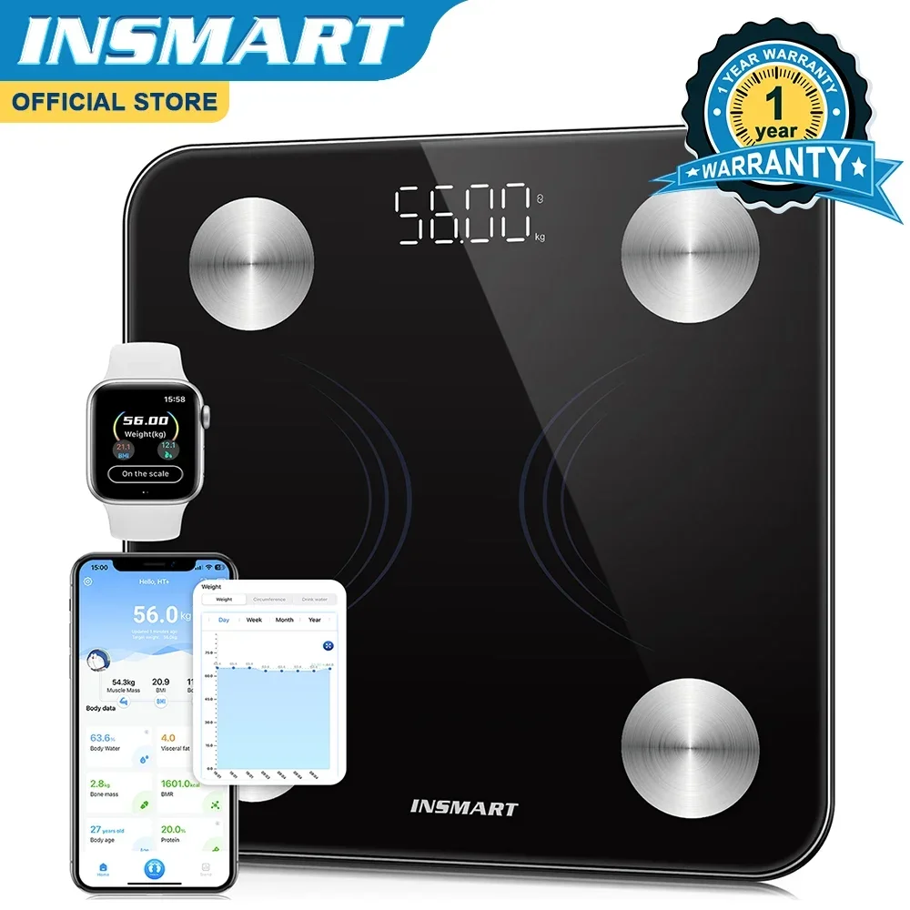 

INSMART Professional Scales Digital Person Body Balance Inteligente Adult 180kg Bioimpedance Scale Smart Body Fat Weight Scale