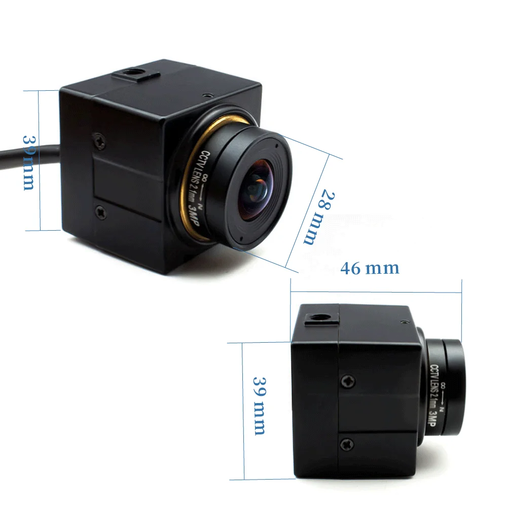 Wgwk Mini Camera Beveiliging Cctv Poe H.265 Met 2.1Mm Vaste Focus Cs Lens P 2P Ip Camera Poe48 V Onvif Industriële Camera