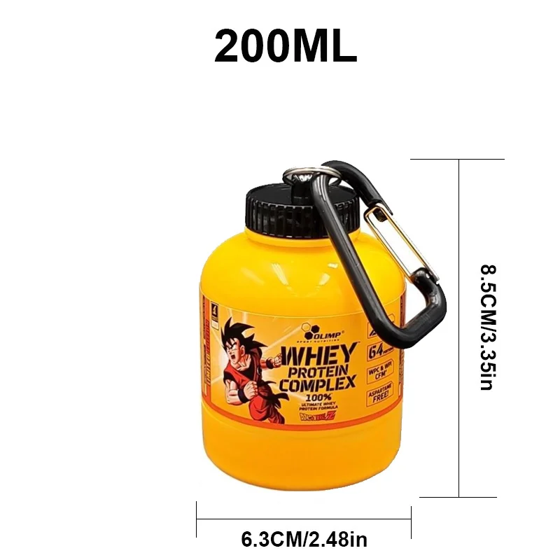 100/200 ml draagbare eiwitpoedersupplementcontainer Lichtgewicht lekvrije opslagfles