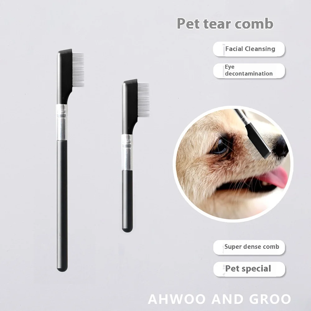 

Pet Grooming Products Dog Facial Detail Comb Mouth Hair Flea Comb Cat Eye Cleaning Tear Brush