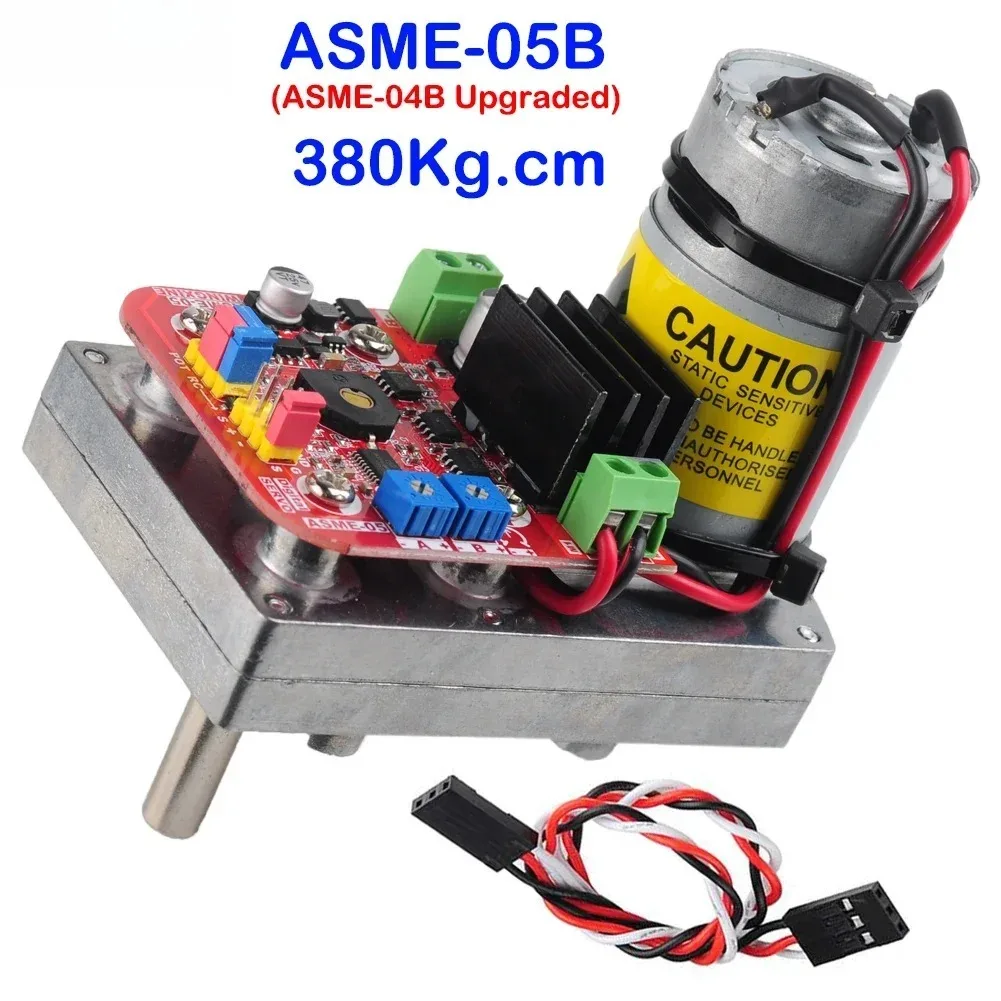 ASME-05B (ASME-04B Upgraded) High-power High-torque Servo Steering Gear 380Kg.cm DC 12-24V Large Robotic Manipulator for Robot