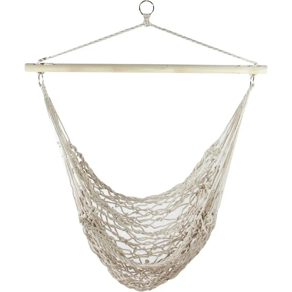 

39 x 43 Cotton Netting Swing Chair with Wooden Support