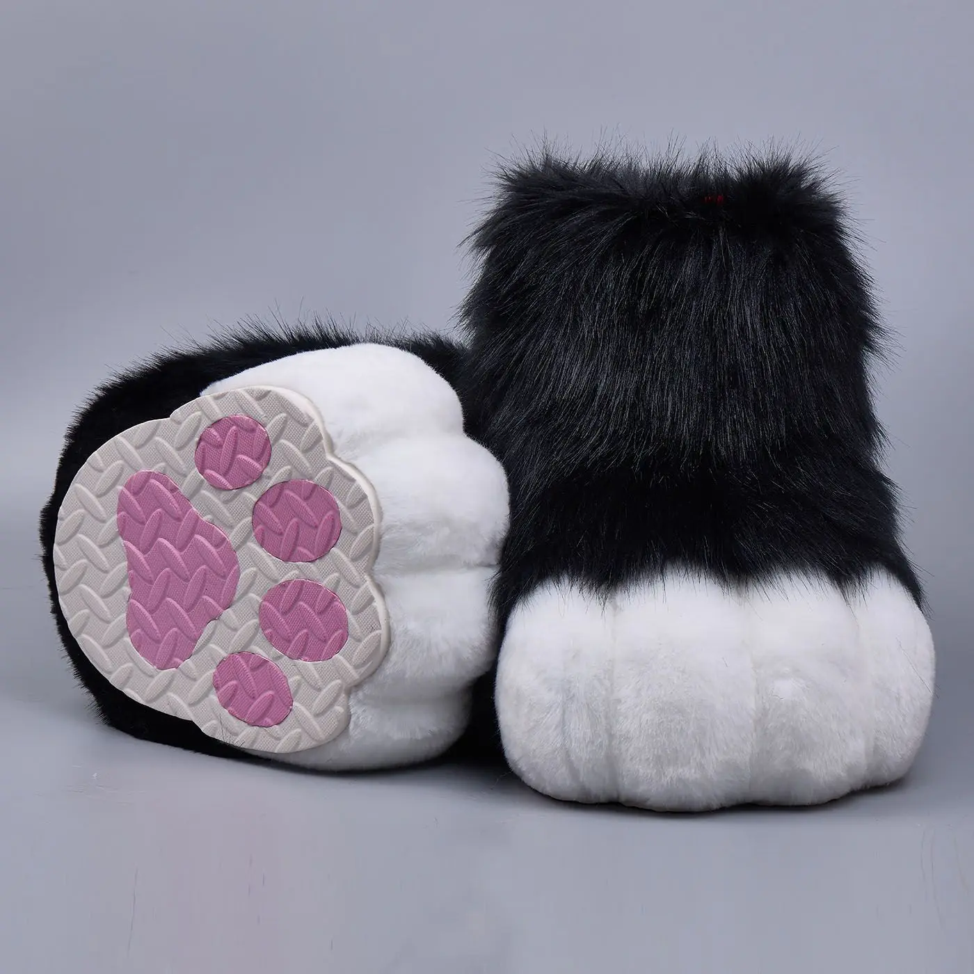 Fursuit Kigurumi Colorful Cat Paws Shoes Cartoon Plush Furry Cosplay Kig Costume Cats Feet Nail Tiger Claws Shoe Haloween Party