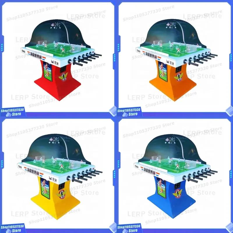 Mini Indoor Table Football Game Coin Operated Soccer Board Desktop Toy for Kids Family Party Entertainment Interactive Play