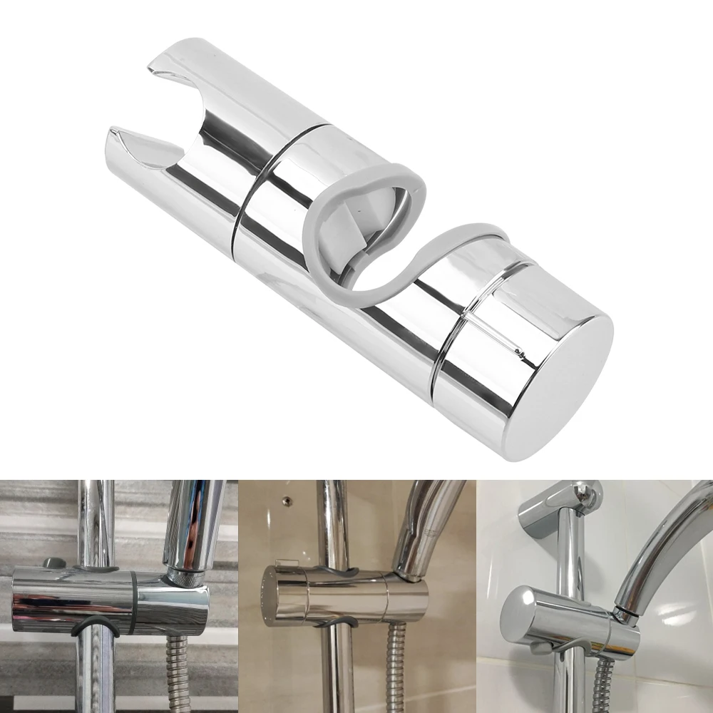 Universal Bathroom Accessories Adjustable Clamp 18-25mm Home Replacement Shower Head Holder Bracket Shower Slide Rail Bar Holder