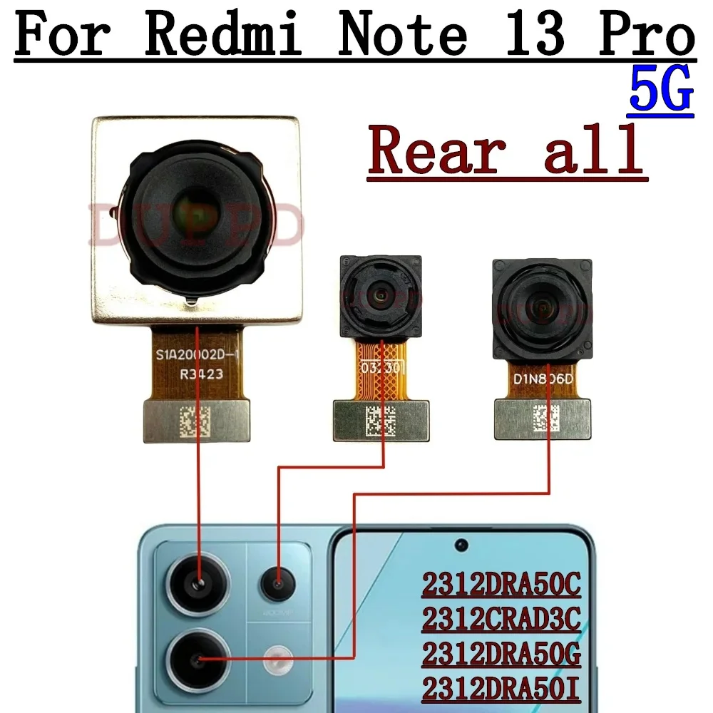Rear Camera For Xiaomi Redmi Note 13 Pro 13pro 5G Front Selfie