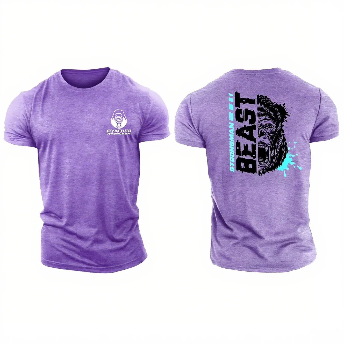 

Men's Gym Top Short Sleeve T Shirt 3D Strongman Letter Tee Summer Outdoor Quick Drying Sportswear Casual Loose Men's Clothing