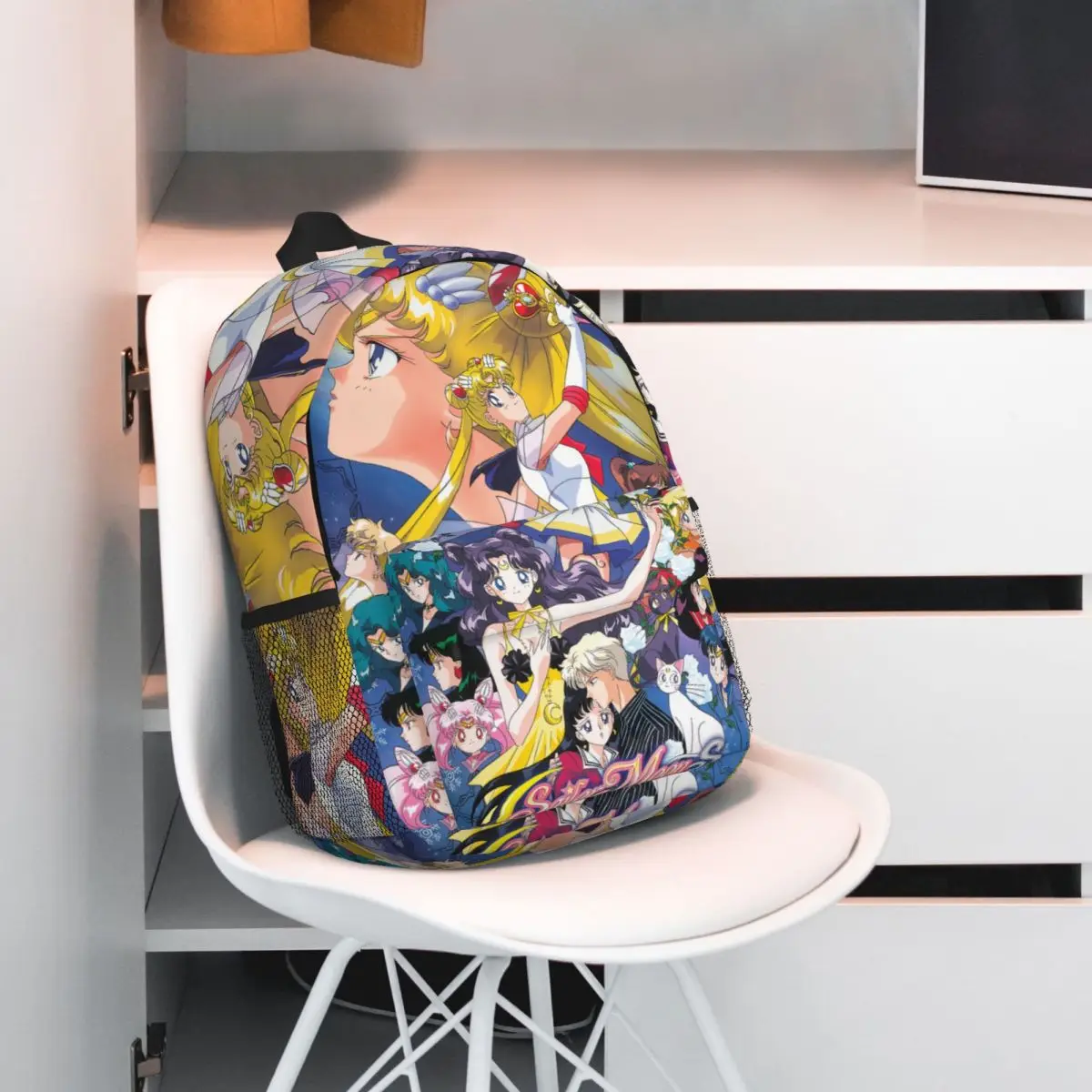 Sailor-Moon para niñas y niños, mochila para estudiantes de gran capacidad, mochila ligera impermeable de 15 pulgadas