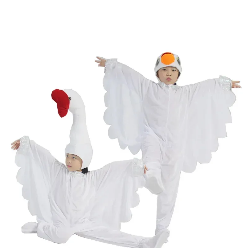 Disfraz de cisne negro y ganso blanco para niños, juego de rol, traje de Animal elegante para niños y niñas, disfraces de Cosplay a juego para la familia, regalos para niños