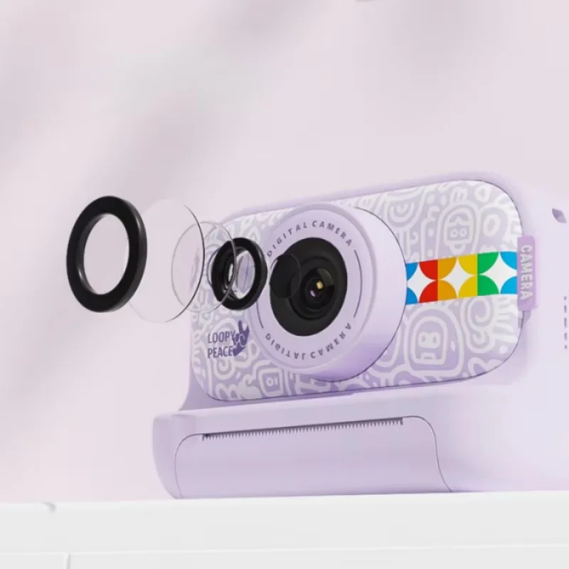 1 st Polaroid camera print foto zwart paars oogbescherming draagbare HD digitale camera kinderen verjaardagscadeau Speelgoed Camera