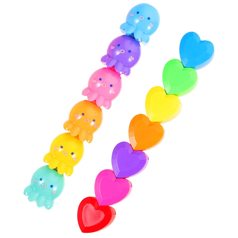 

2Pcs Colorful Octopus Highlighter Pen Bright Colors Students Supplies School Work Reading Marking Highlighter Pen
