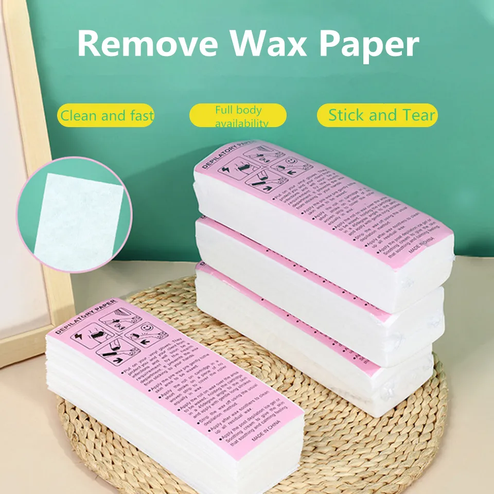 

100pcs Removal Nonwoven Remove Wax Paper Rolls High Quality Hair Removal Epilator Wax Strip Paper Lightweight and breathable