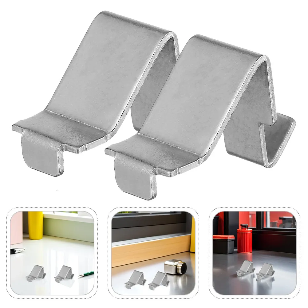 50Pcs Iron Shelf Clips File Cabinet Support Clips 8Mm Heavy-Duty Metal Shelving Clamps for Home Office Wardrobe Pillar Window