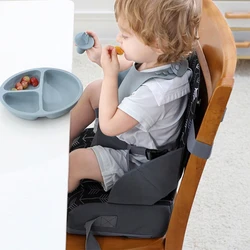 Sièges d'appoint pour Table à manger pour tout-petits, coussin augmentant les sièges pliables avec ceinture réglable, cadeau