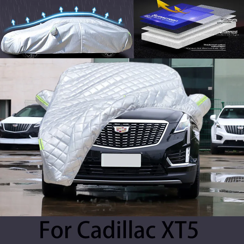 

Автомобильный чехол для Cadillac XT5 с защитой от града, автомобильная защита от дождя, защита от царапин, пилинг краски, защита автомобильной одежды