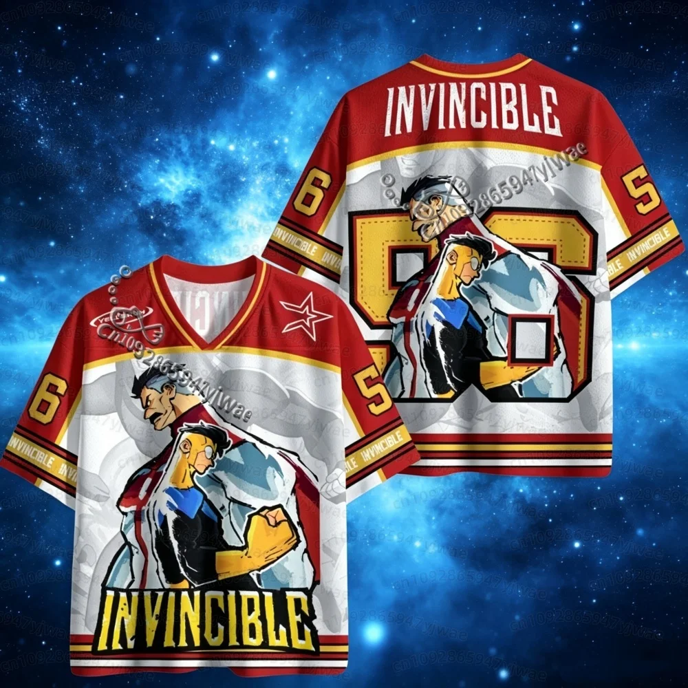 26 Summer Men's Women Short Sleeve T-Shirt  Anime Invincible Mark Grayson print FOOOTBALL Jersey  Men's T-Shirt Men Clothing