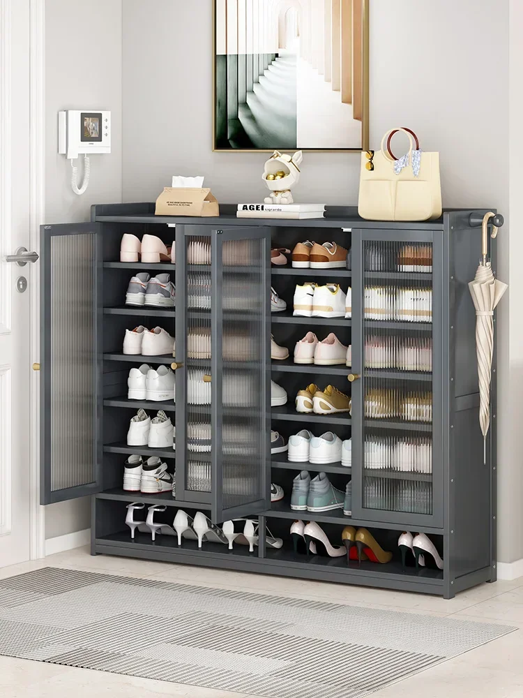 Household shoe racks at the entrance of the shoe cabinet store artifacts, save space, and simplify indoor multi-layer dustproof