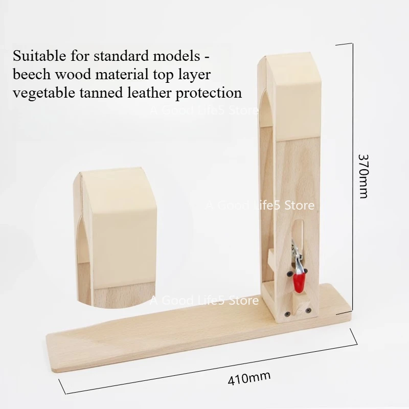 Applicable To Handmade Leather Goods, Clip Integrated Hand-sewn Wooden Clip, Leather Wide Clip, Beech Fixed Wooden Frame