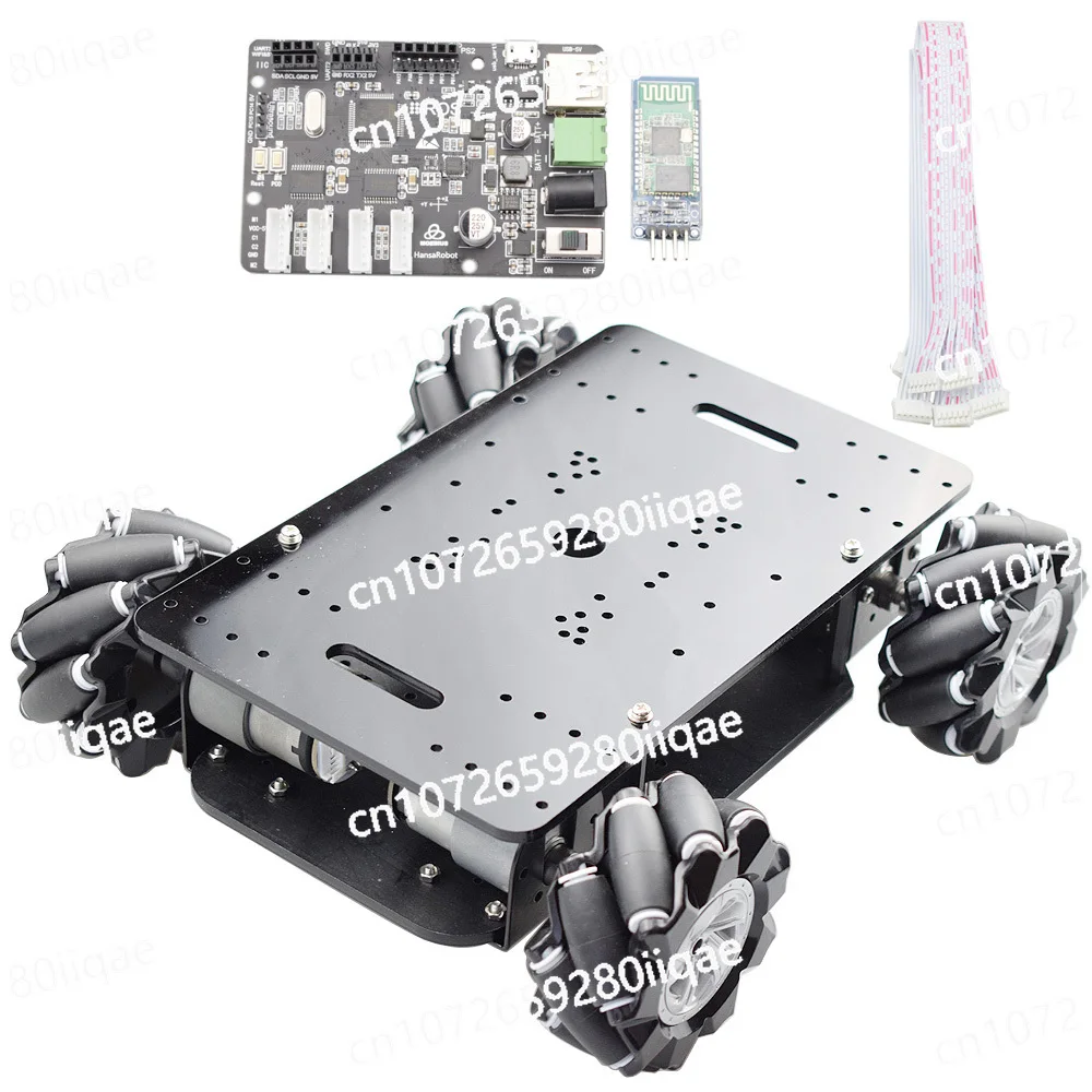 Picture 5: With 12V Encoder Motor for Arduino Raspberry Pi DIY STEM STM32 5KG Load Double Chassis Mecanum Wheel Robot Car Chassis Kit