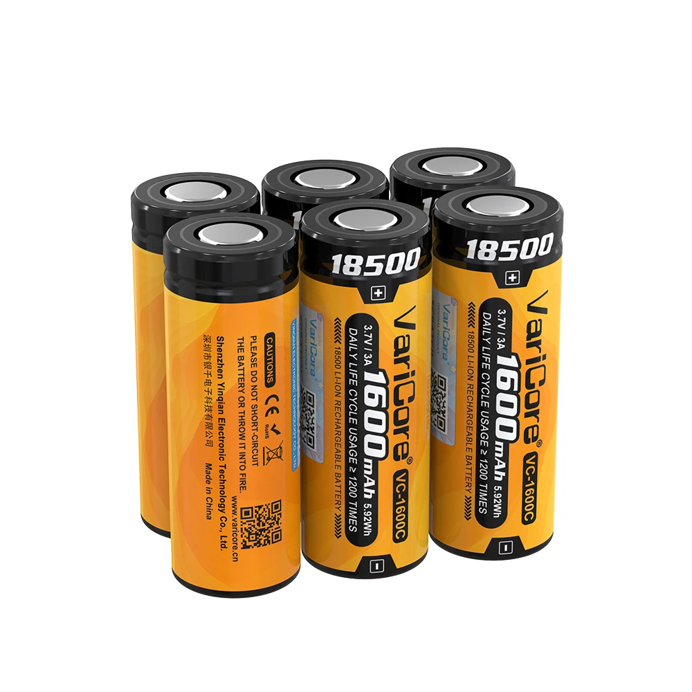 VariCore VC-1600C 18500 1600 мАч 3,7 В литий-ионная аккумуляторная батарея перезаряжаемый светодиодный фонарик электрическое устройство