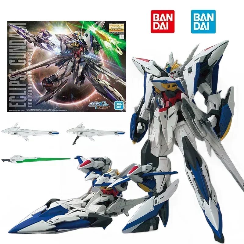 Original Bandai MG 1/100 Eclipse Gundam MVF-X08 Seed 18Cm Original Action Figure Model Kit Assemble Toy Birthday Gift Collection