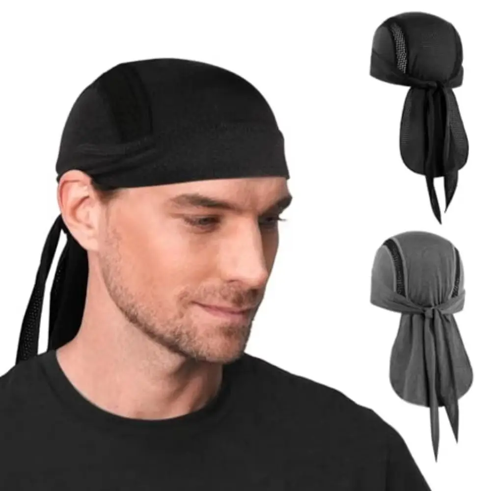 Quick-drying Outdoor Cycling Headscarf Breathable Adjustable Fit Helmet Liner Pirate Hat Sweat-Absorbent Moisture-Wicking