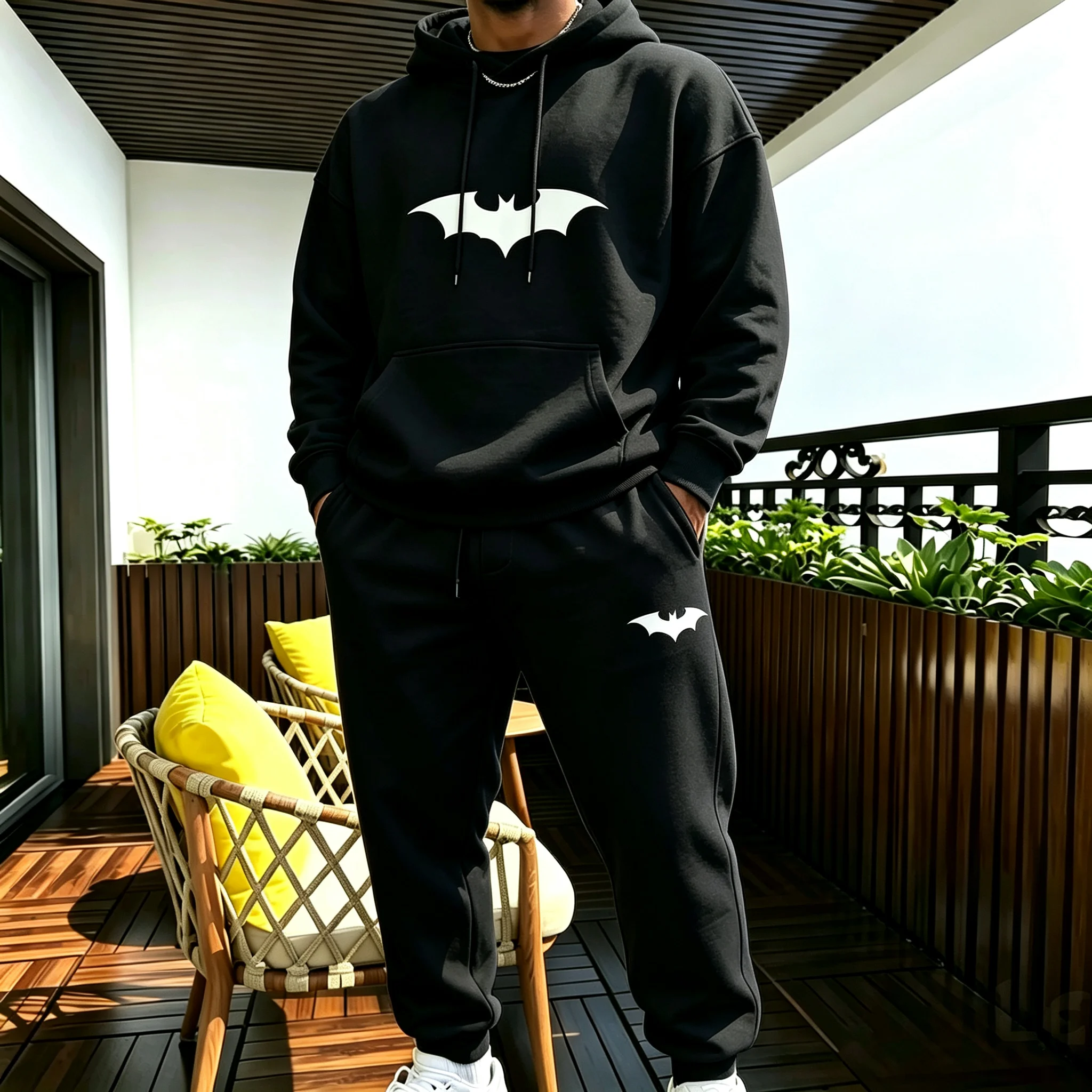 2026 Men's Suit Sporty Set - New Fall_Winter Two-Piece Couple Sweatshirt and Drawstring Casual Pants Casual suit