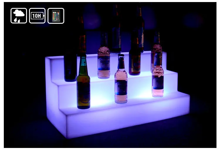 Whisky Wine Glow Display Portabottiglie Cocktail Lounge Secchiello per il ghiaccio a LED