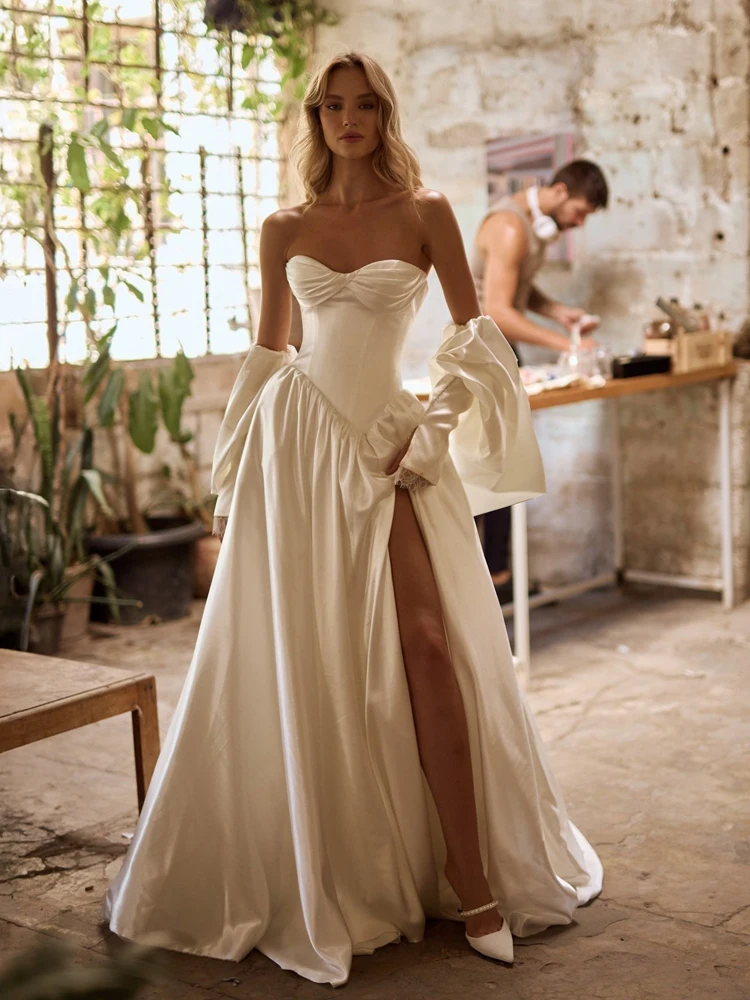 Eightree 2026 Prinzessin A-Linie Brautkleider Schatz Seitenschlitz Schal Brautkleid Elegante Hochzeit Ball Ballkleider Maßgeschneidert