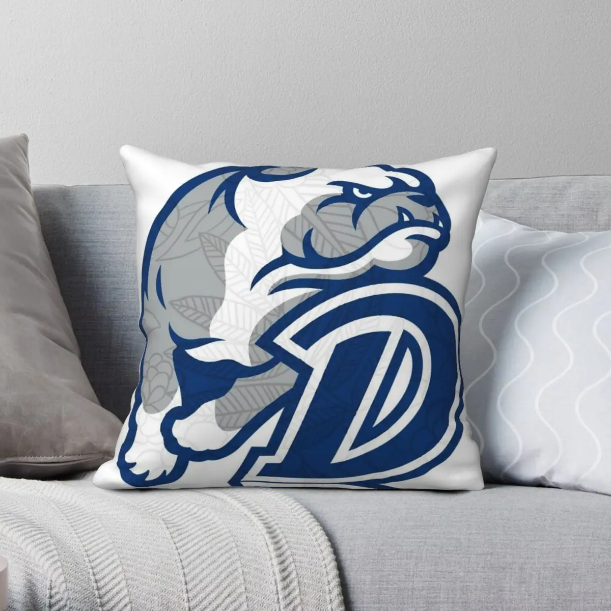 Drake University Blooms Square Pillowcase Polyester Linen Velvet Printed Zip Decorative Pillow Case Bed Cushion Cover Wholesale