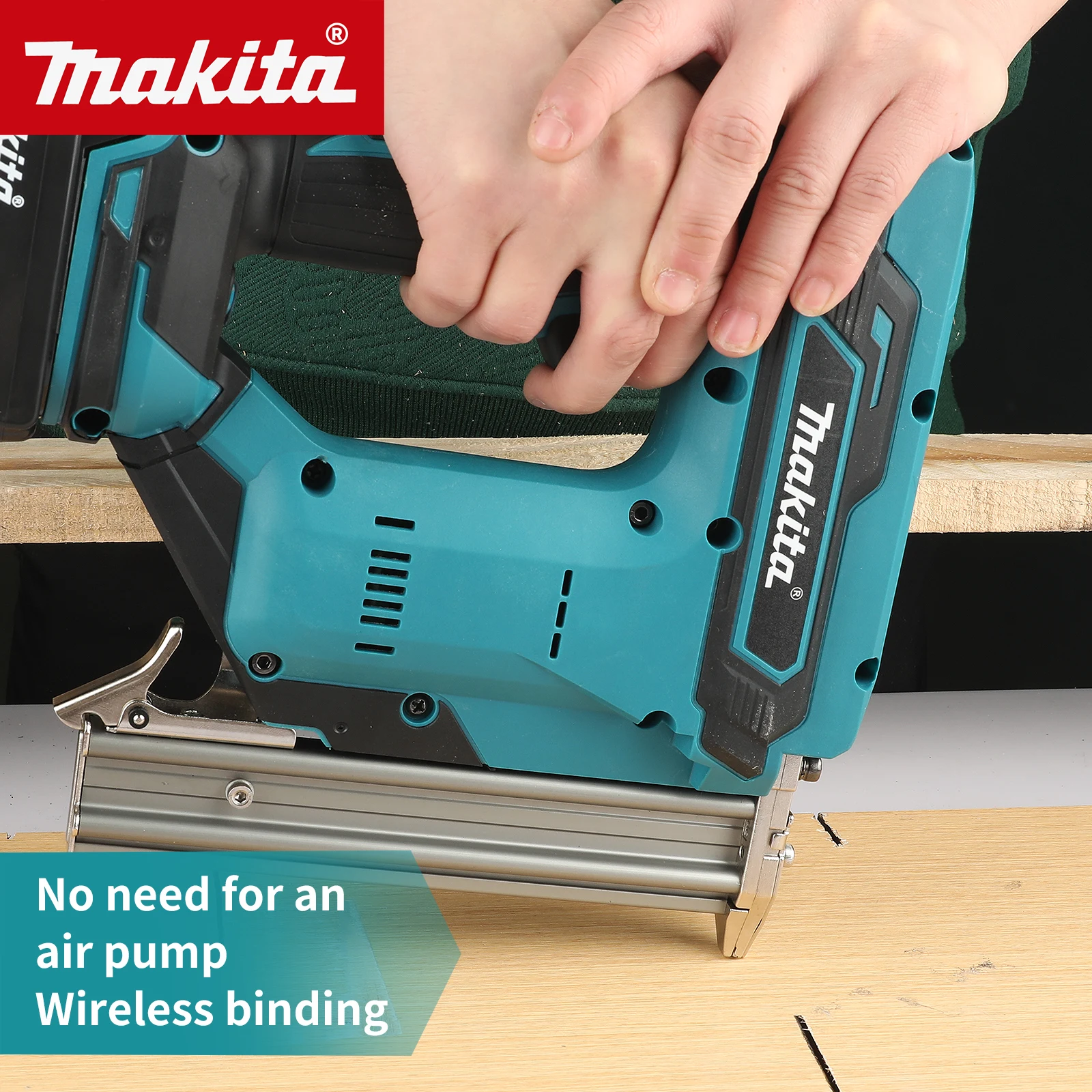 For Makita F30 Cordless Brad Nailer, 18/20V Rechargeable Nail Gun for Woodworking, Furniture Assembly & Decoration Nailing