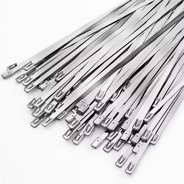 20/50/100 Pieces Stainless Steel Cable Ties Self Locking Cable Ties 4.6mm Multifunctional Stainless Steel Cable Ties Fasteners